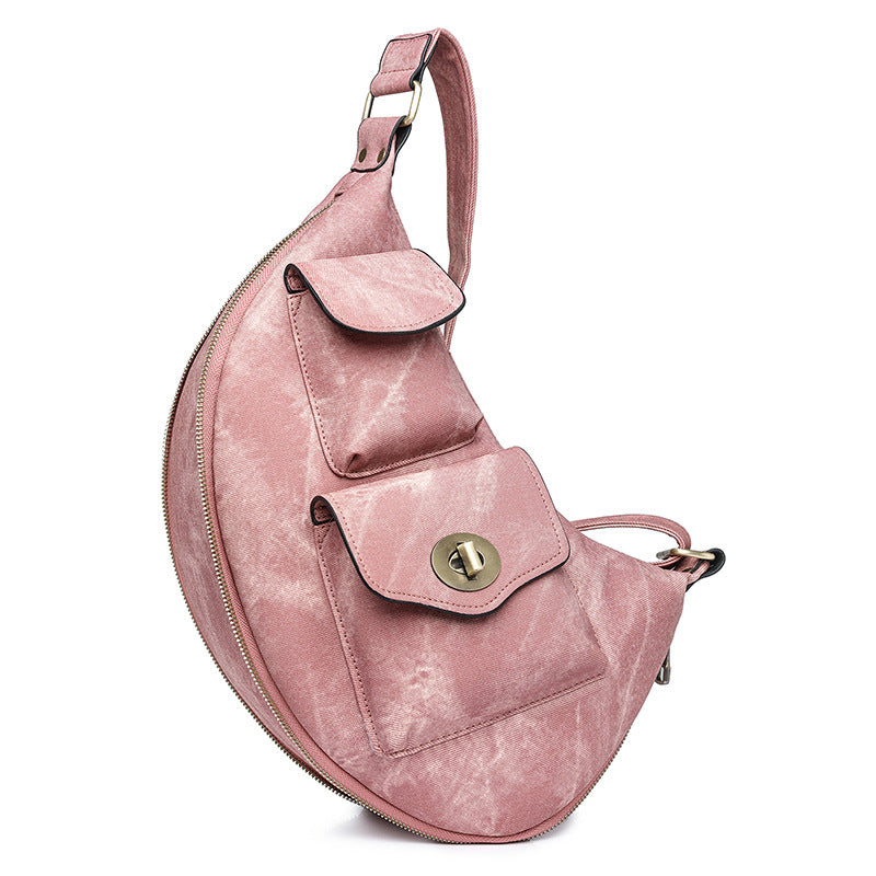 Ladies Leather Bag - Oblique Span Bag