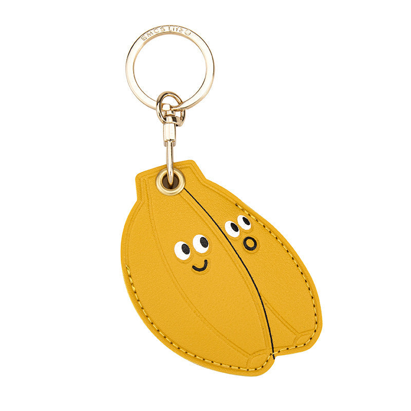 Leather bag pendant - fruit series