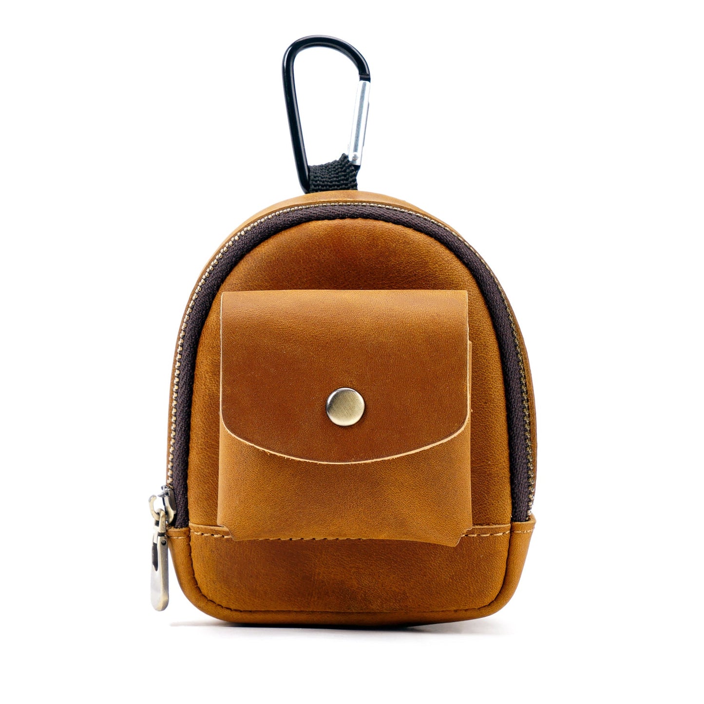 Leather bag pendant - mini schoolbag