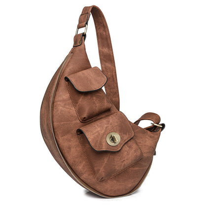 Ladies Leather Bag - Oblique Span Bag