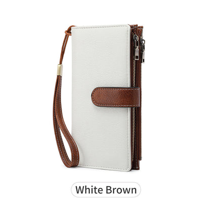 Ladies Leather Bag - Solid Color Clutch Bag