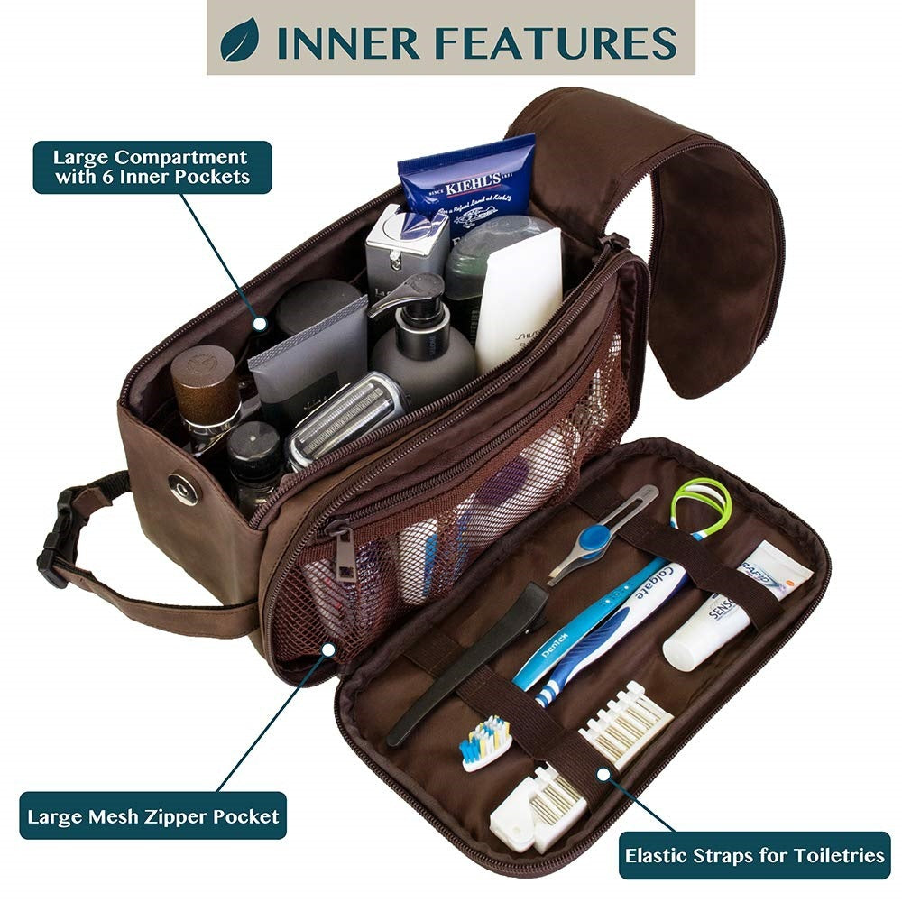 Pu leather - men's toilet bag (26.6 * 14 * 15cm)