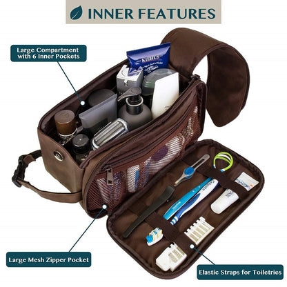 Pu leather - men's toilet bag (26.6 * 14 * 15cm)