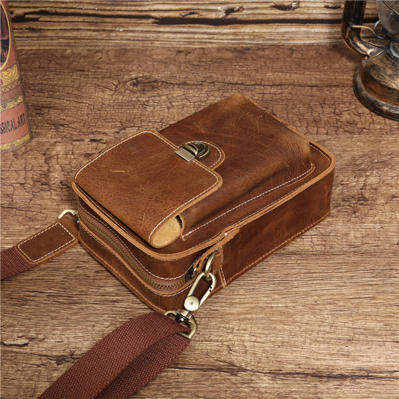 Vintage Crazy Horse Leather - Men's Fanny Pack