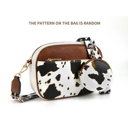 Women's Leather Bag - Color Matching Zipper Bag (12 optional)