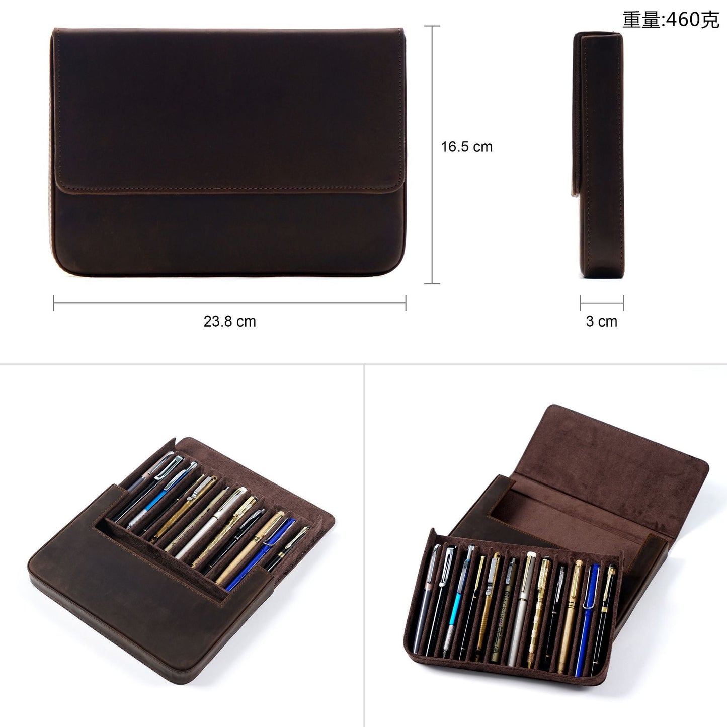 Crazy Horse Skin - Pen Storage Box (Pack of Three/Pack of Six)