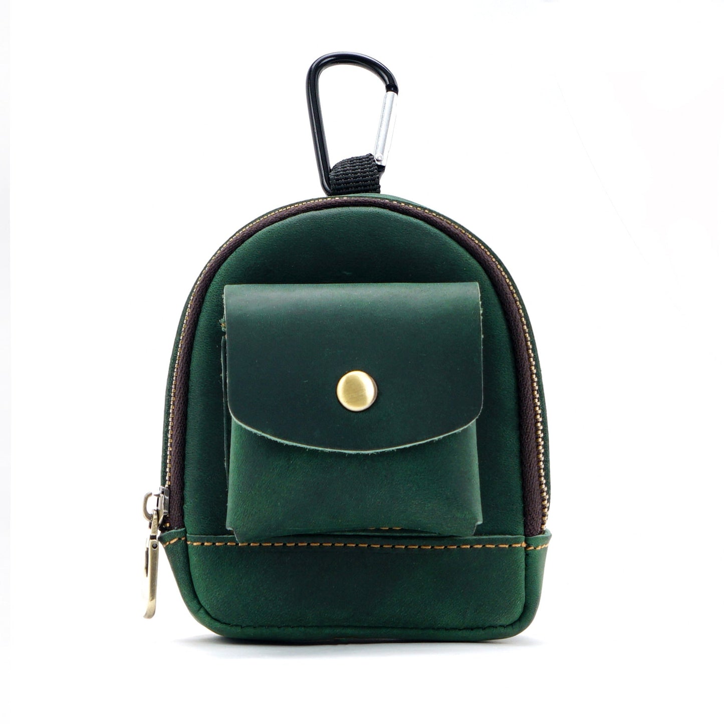Leather bag pendant - mini schoolbag