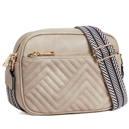 Women's Leather Bag - Color Matching Zipper Bag (12 optional)