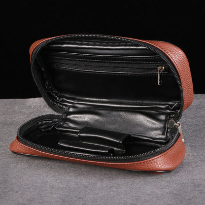 PU Leather - Large Capacity Pipe Bag(19*9.5*5.5 cm)