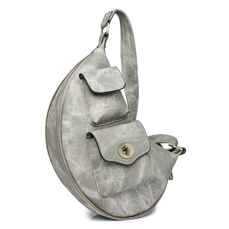 Ladies Leather Bag - Oblique Span Bag