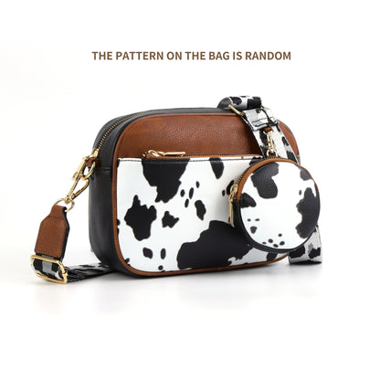 Women's Leather Bag - Color Matching Zipper Bag (12 optional)