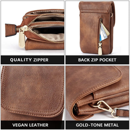 Women's leather bag - designer phone bag (upgraded version)