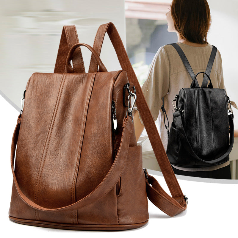 Ladies Leather Bag - Vintage Backpack