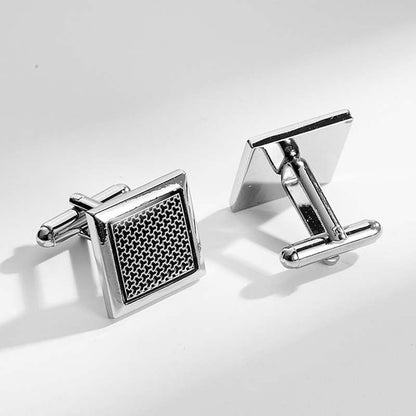 12 Pairs Classic Men’s Electroplated Cufflinks