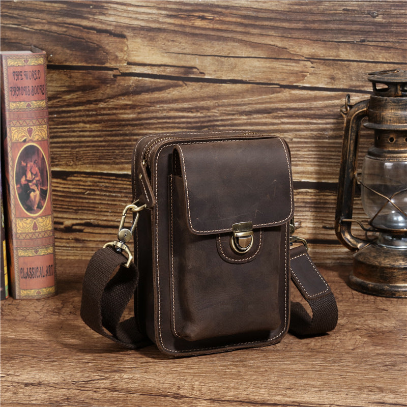 Vintage Crazy Horse Leather - Men's Fanny Pack