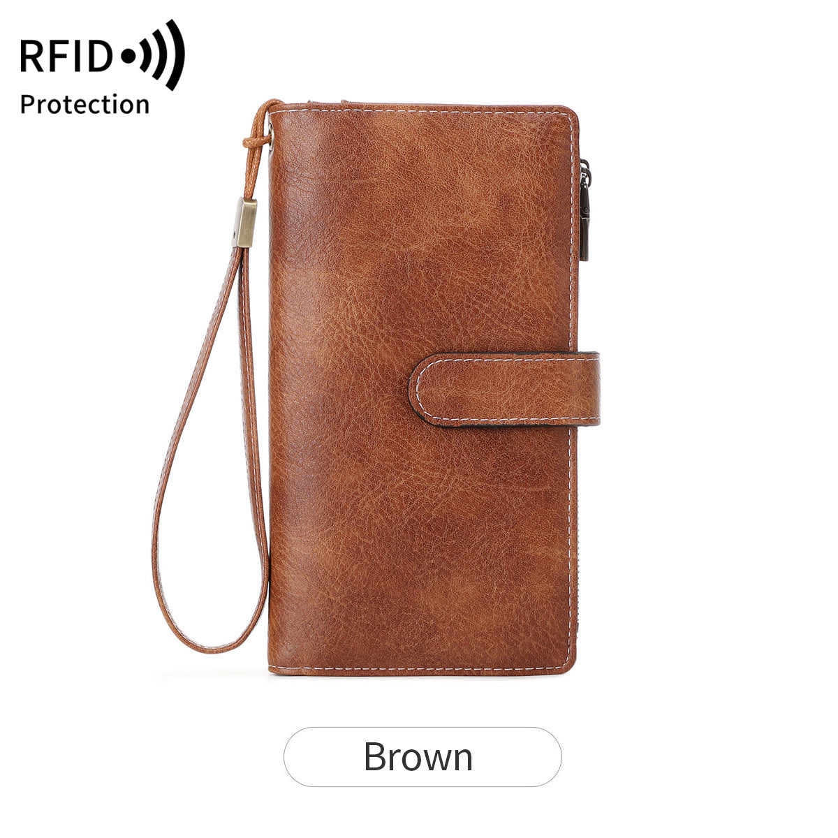 Ladies Leather Bag - Solid Color Clutch Bag