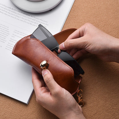 Retro pu leather - glasses protective cover