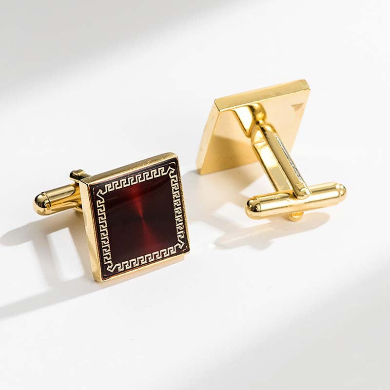 12 Pairs Classic Men’s Electroplated Cufflinks