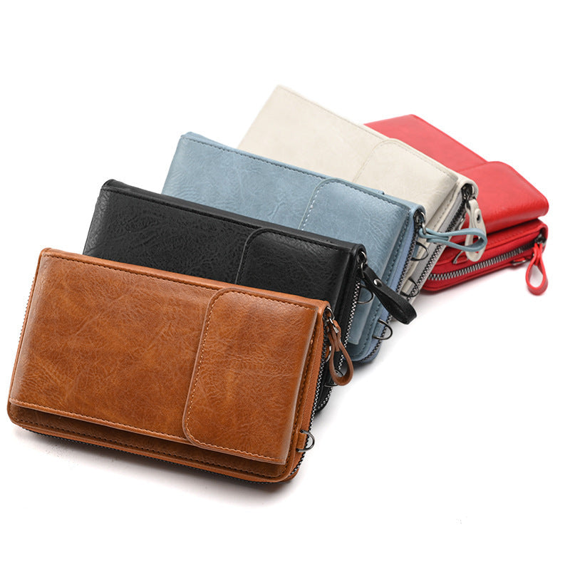 Women's Leather Bag - Multifunctional Mobile Phone Bag