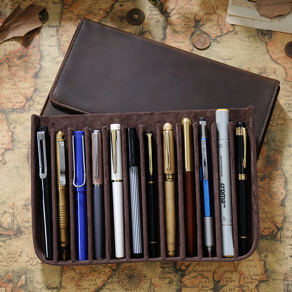 Crazy Horse Skin - Pen Storage Box (Pack of Three/Pack of Six)