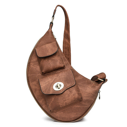 Ladies Leather Bag - Oblique Span Bag