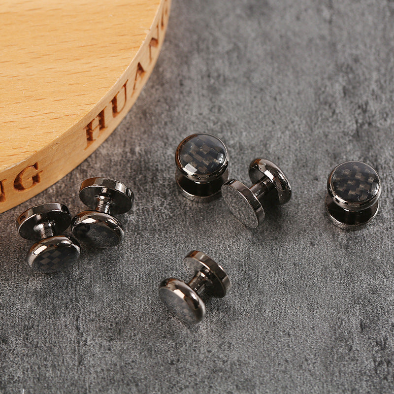 Formal Cufflinks Set with Black Gun Cufflinks