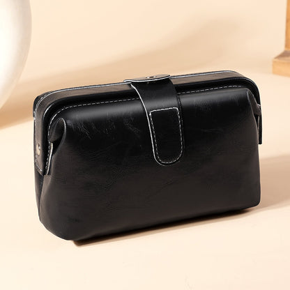 Leather texture women's clutch bag (long/short)