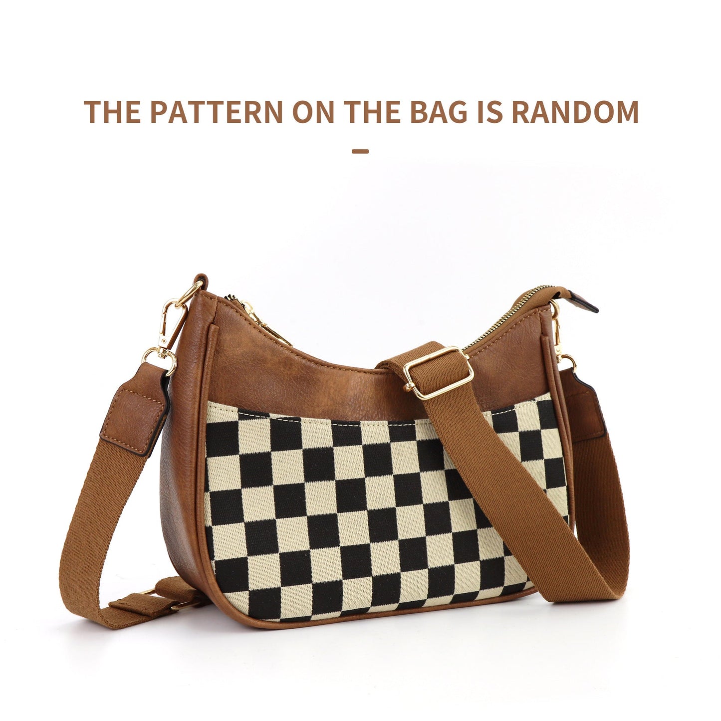 Women's Leather Bag - Single Room Adjustable