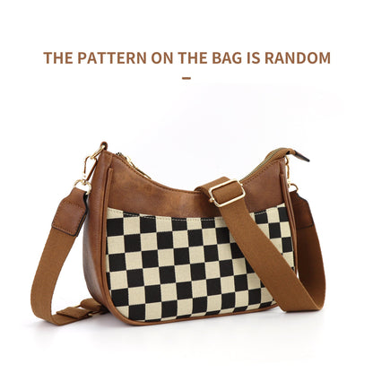 Women's Leather Bag - Single Room Adjustable
