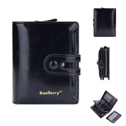 Ladies Leather Bag - Oil Wax Leather Wallet