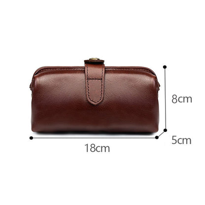 Vintage Leather Ladies Cosmetic Bag