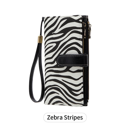 Ladies Leather Bag - Solid Color Clutch Bag