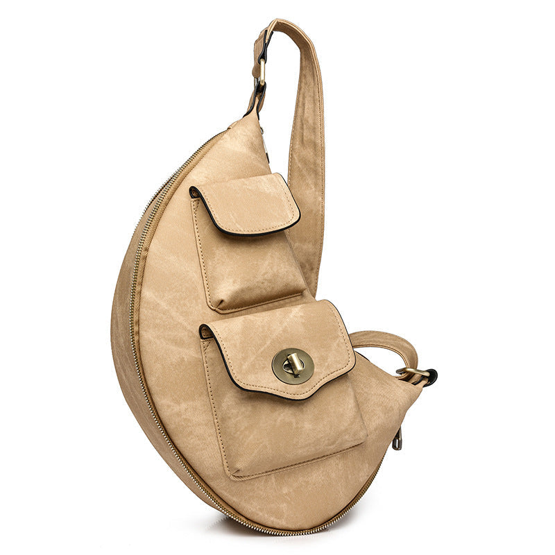 Ladies Leather Bag - Oblique Span Bag