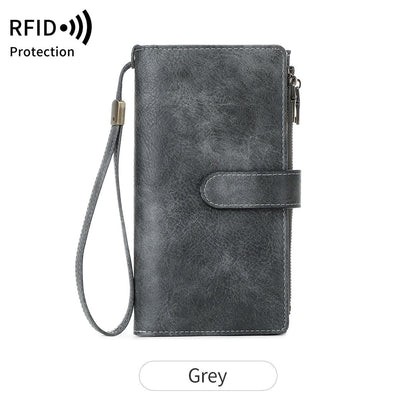 Ladies Leather Bag - Solid Color Clutch Bag