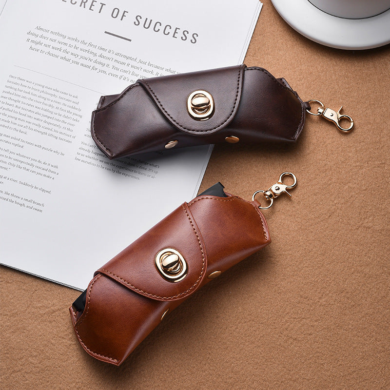 Retro pu leather - glasses protective cover