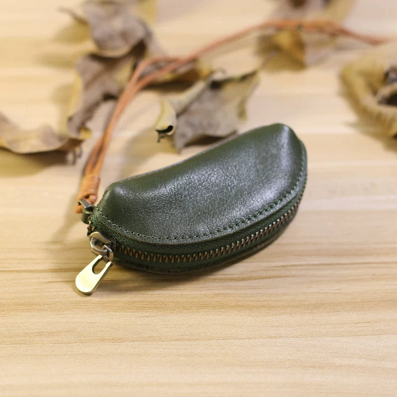 Retro cowhide small storage bag