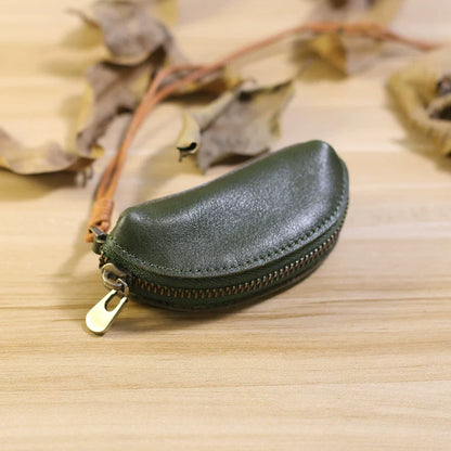 Retro cowhide small storage bag