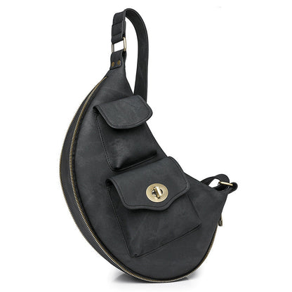 Ladies Leather Bag - Oblique Span Bag