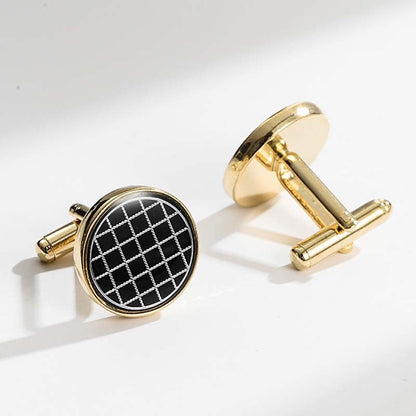 12 Pairs Classic Men’s Electroplated Cufflinks