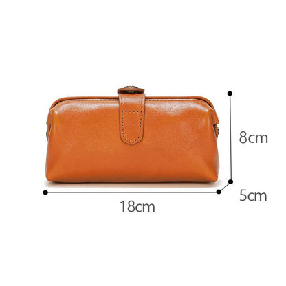 Vintage Leather Ladies Cosmetic Bag