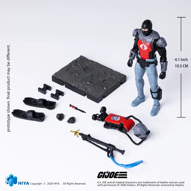 (31 MAR CUTOFF)Cobra Eel - G.I JOE EMG0458 -1/18 Scale Action Figure By HIYA Toys