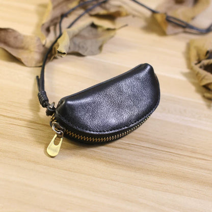 Retro cowhide small storage bag