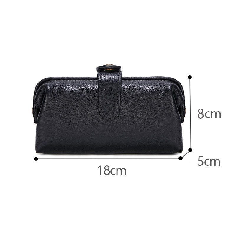 Vintage Leather Ladies Cosmetic Bag