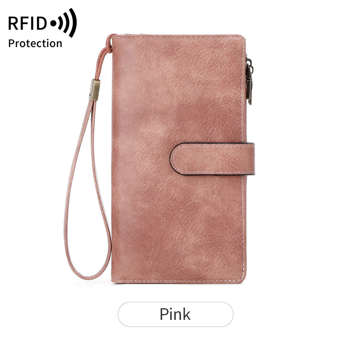 Ladies Leather Bag - Solid Color Clutch Bag