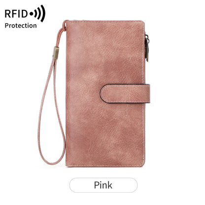 Ladies Leather Bag - Solid Color Clutch Bag