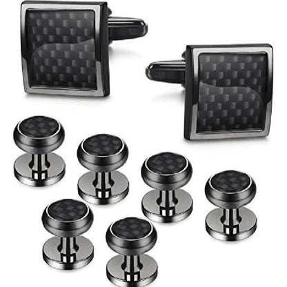Formal Cufflinks Set with Black Gun Cufflinks