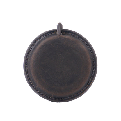 Crazy Horse leather handmade tape measure (solid color/engraved)