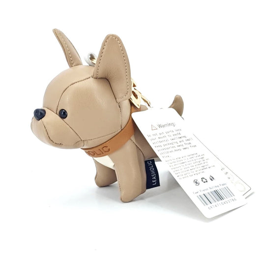 Bulldog (Linen) Leather Charm