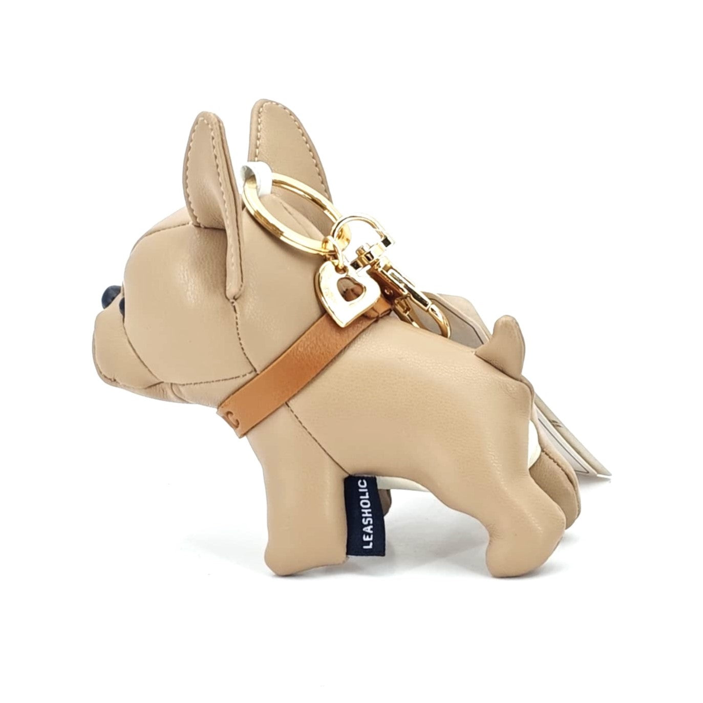 Bulldog (Linen) Leather Charm