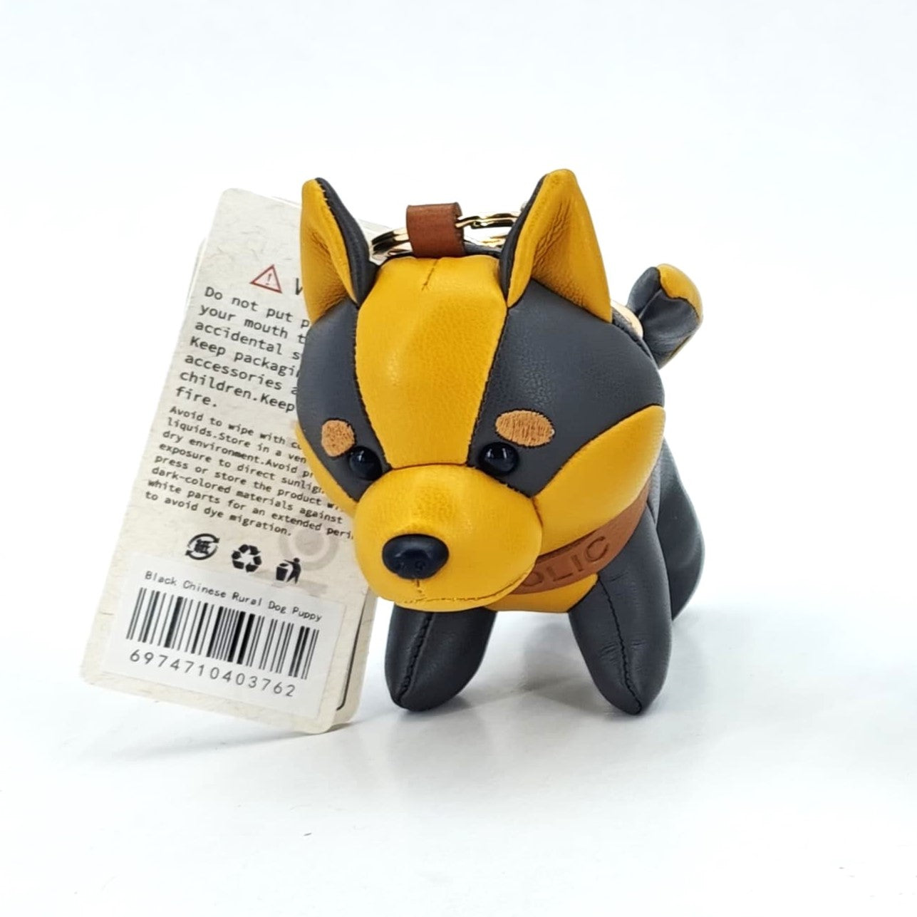 Chinese Village Dogs (Black) Leather Charm